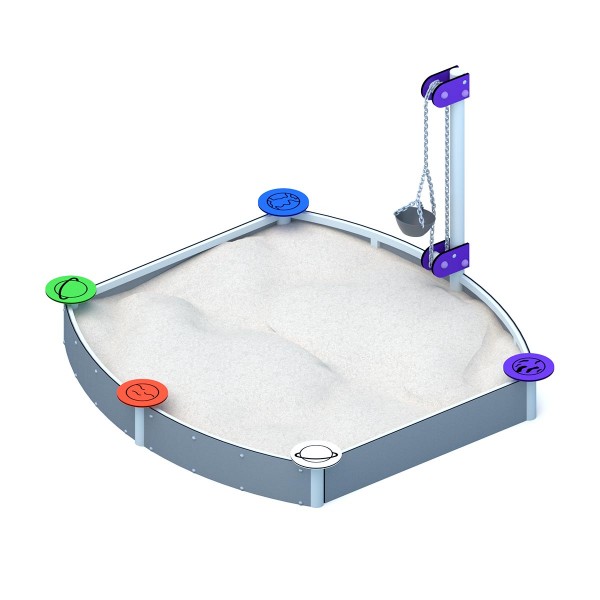 Piaskownica prostokątna z wiaderkiem SPACE
