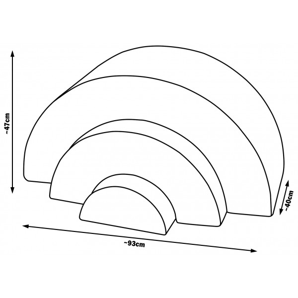 Mini Tęcza komplet 3 dużych klocków piankowych