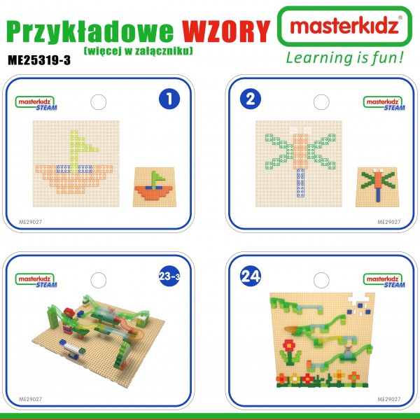 Drewniany Stół Edukacyjny + AKCESORIA STEM WALL + 359 el. MASTERKIDZ 