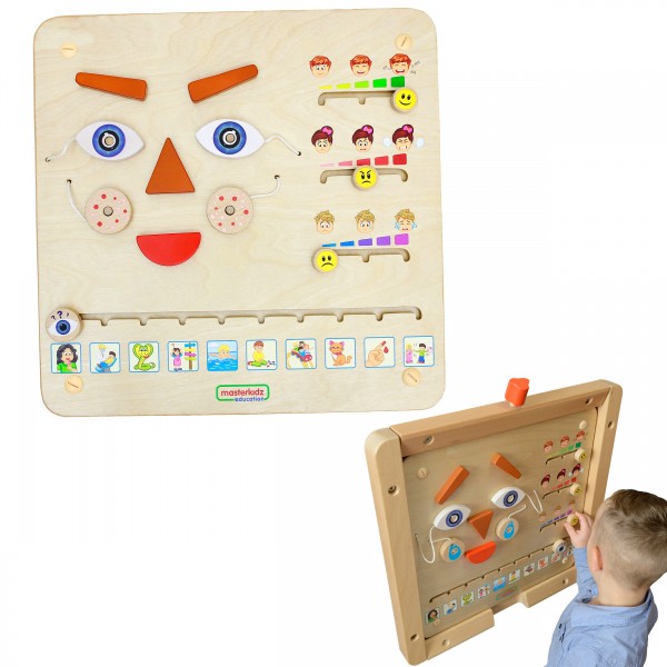 Tablica Edukacyjna Jak Się Czujesz?  Nauka Emocji Montessori MASTERKIDZ 