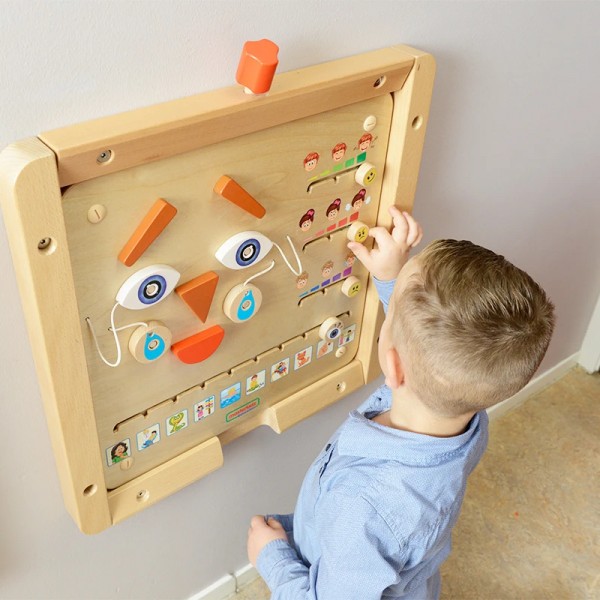 Tablica Edukacyjna Jak Się Czujesz?  Nauka Emocji Montessori MASTERKIDZ 